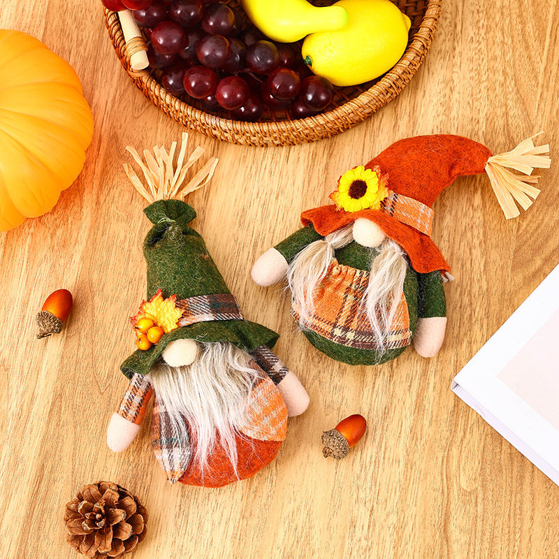 Thanksgiving Day Faceless Old Man Doll Doll Small Size Harvest Festival Doll Gift Domestic Ornaments