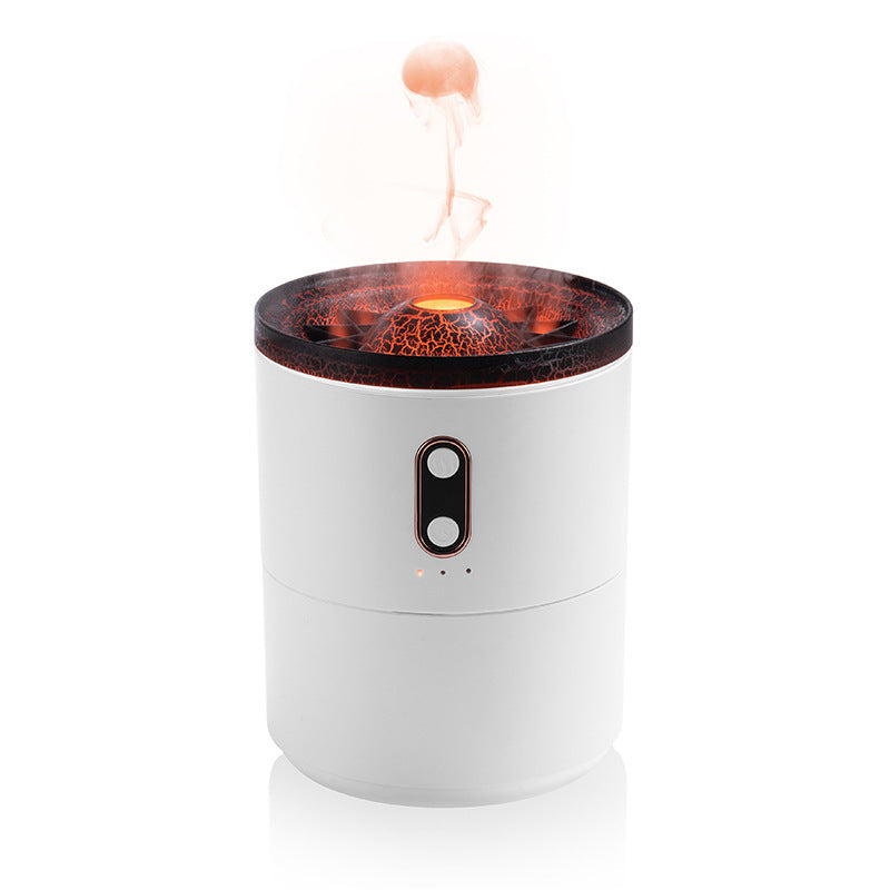 Difusor de aceites esenciales con Aroma de llama volcánica, humidificador de aire portátil con USB, lámpara de luz nocturna, humidificador con fragancia