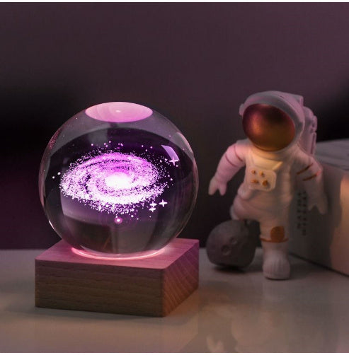 Luminous Crystal Ball Small Night Light Cure Computer Desktop Ornaments