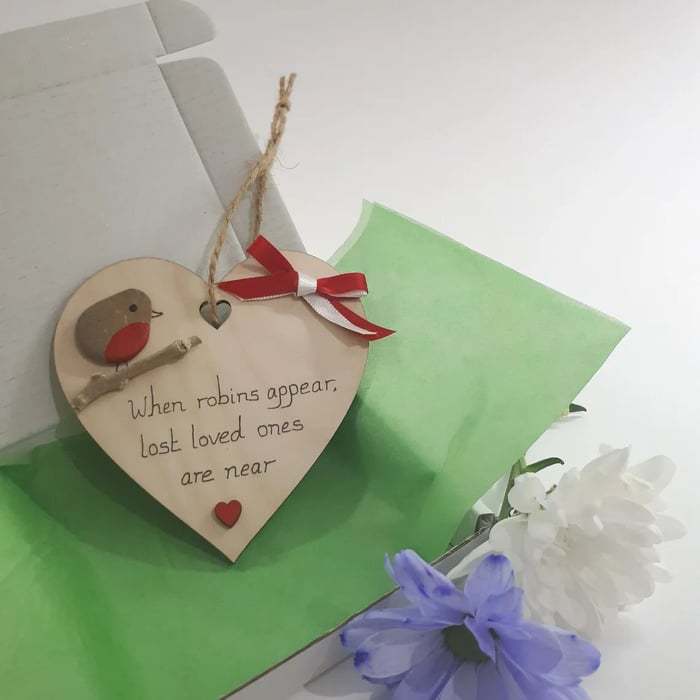 Wooden Heart Shaped Thanksgiving Gift