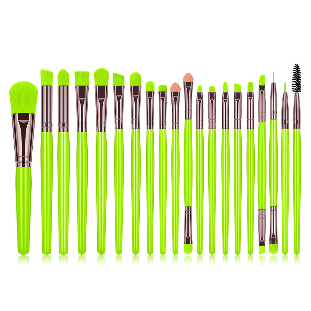 20pcs Fluorescent Color Makeup Brush Set