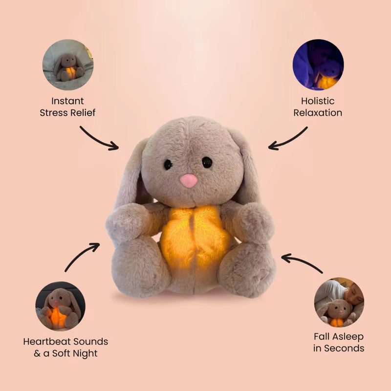 Breathing Rabbit Soothing Sensory Plush Toy With Relieve Anxiety Bunny Comforter Breathes For Newborn Conciliate Baby