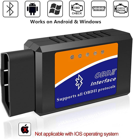 蓝牙 OBD2 OBDII 汽车诊断扫描仪工具检查发动机故障代码读取器