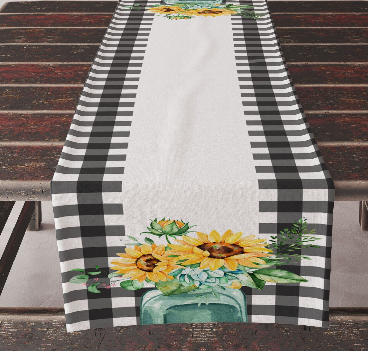 Spring And Summer Sunflower Printing Table Runner Summer Lemon Flower