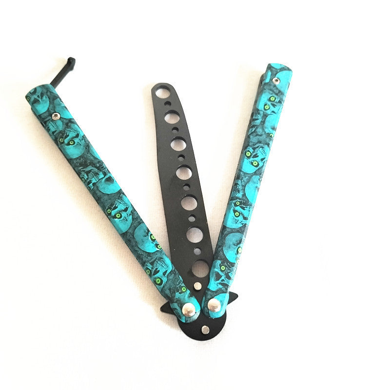 3D Skull Butterfly Knife Exercise Tool