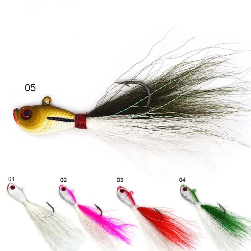 Sea Fishing Deer Hair Fake Lure Luminous MulticolorTail Hair Beard