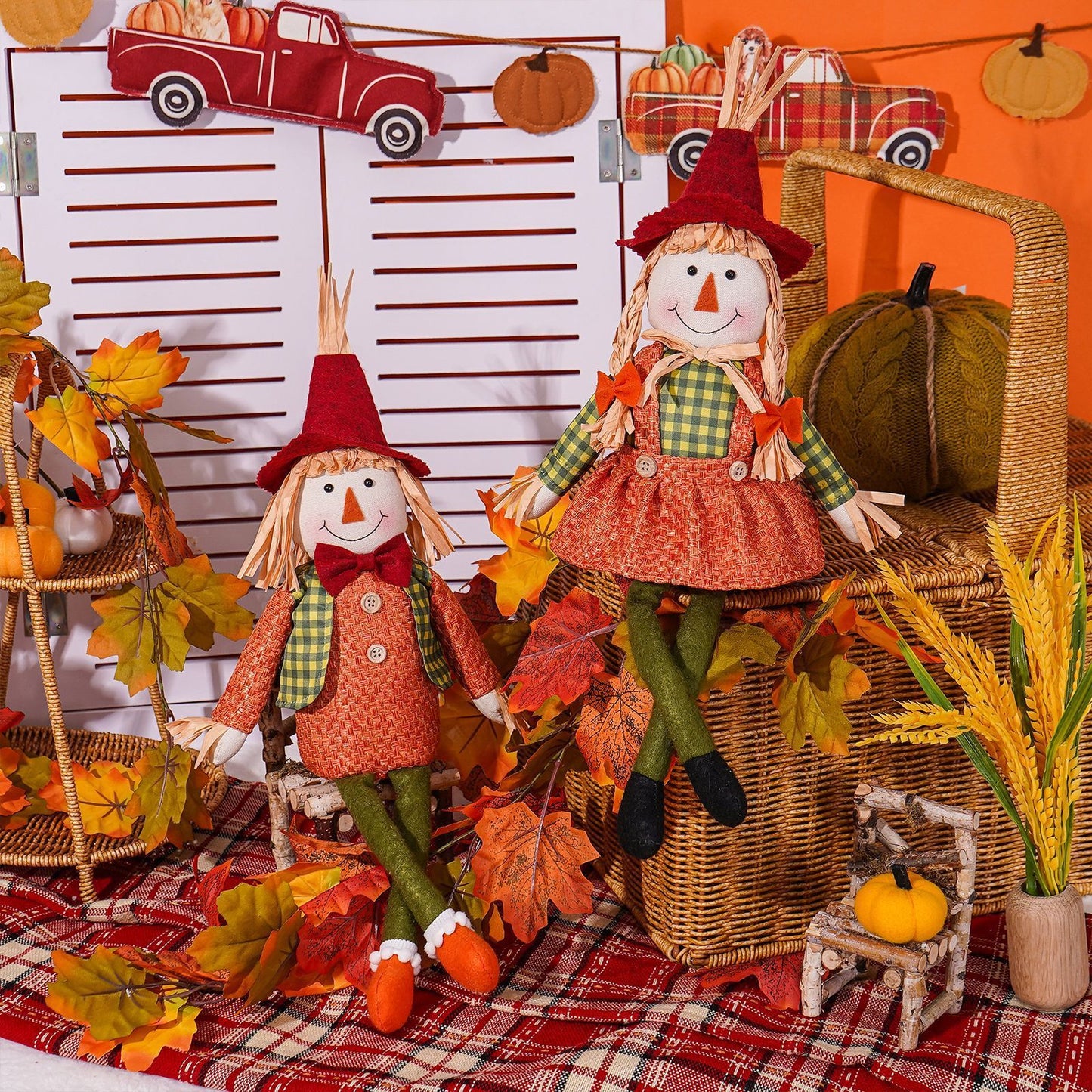 Thanksgiving Day Doll Harvest Festival Scarecrow Faceless Doll