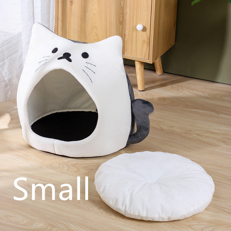 Cat Nest Winter Warm Closed Thickened Autumn And Winter Cold-proof