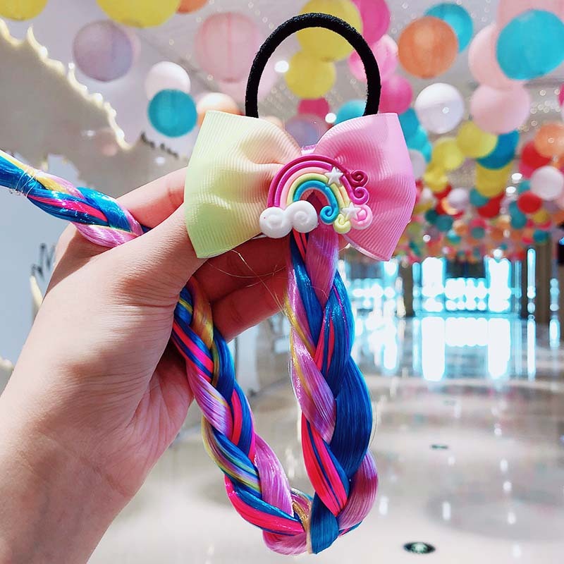 Children's Cartoon Unicorn Color Hair Rope