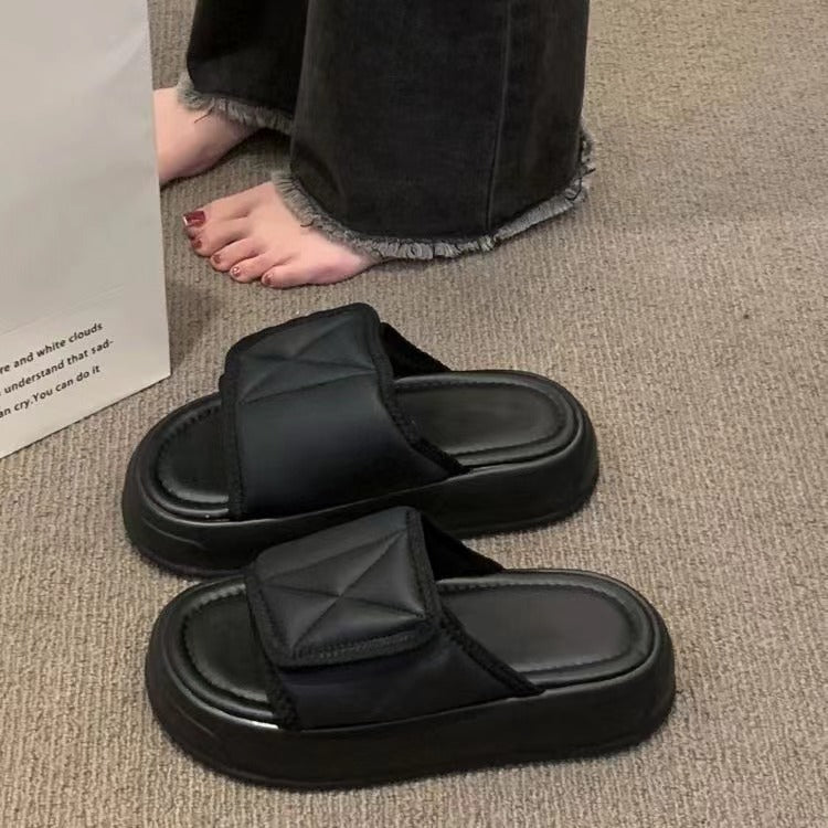 Women's Summer Outdoor Thick Bottom Velcro Slippers