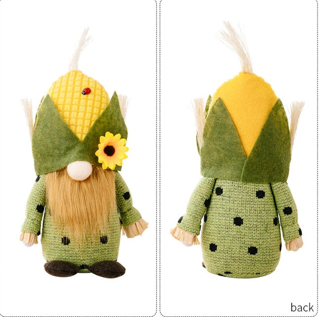 Thanksgiving Decorations Creative Harvest Season Corn Head Rudolf Doll Sunflower