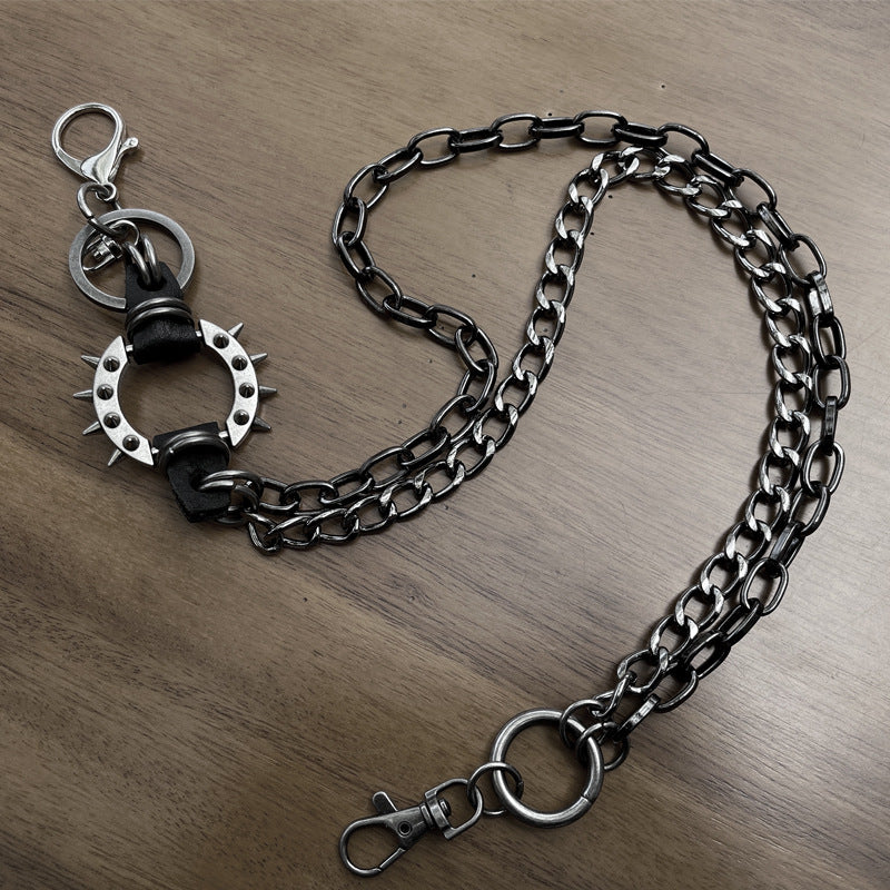 High Street Dark Street Cool Handsome Alloy Chain Rock Fashion Waist Chain