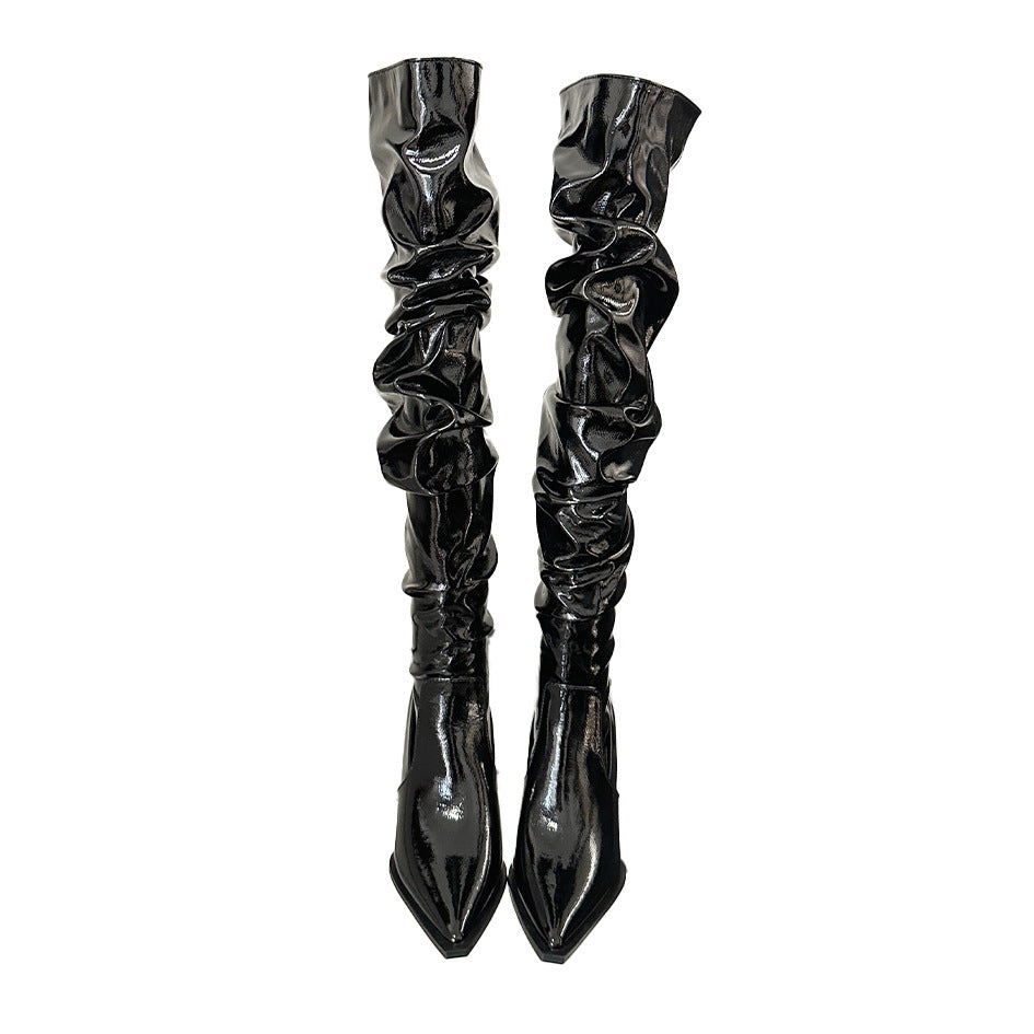 Autumn Stiletto Heel Pile Style High Heel Over The Knee Boots