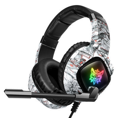 Auriculares con luz RGB, subwoofer, auriculares con cable