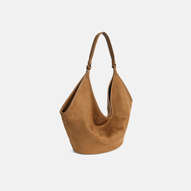 Bolso de hombro de cuero suave de gran capacidad de moda para mujer