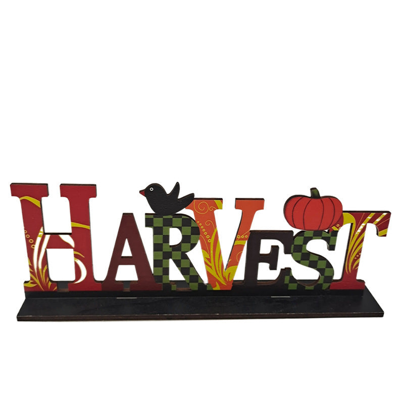 Thanksgiving Wooden Fall Signs Table Decorations Harvest Party Fall Table Centerpieces Autumn Wood Ornaments For Dining Table