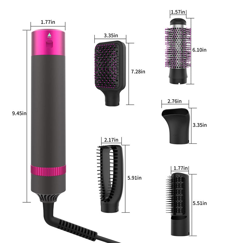 Secador de pelo profesional 5 en 1, cepillo secador y alisador, herramienta de peinado eléctrica, rizador de pelo automático, suministros de belleza, Gadgets