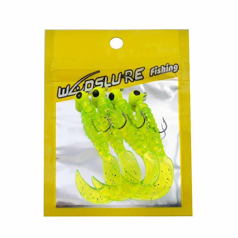 Soft Bait Bionic Fake  Lead Head Hook Fishing Tackle