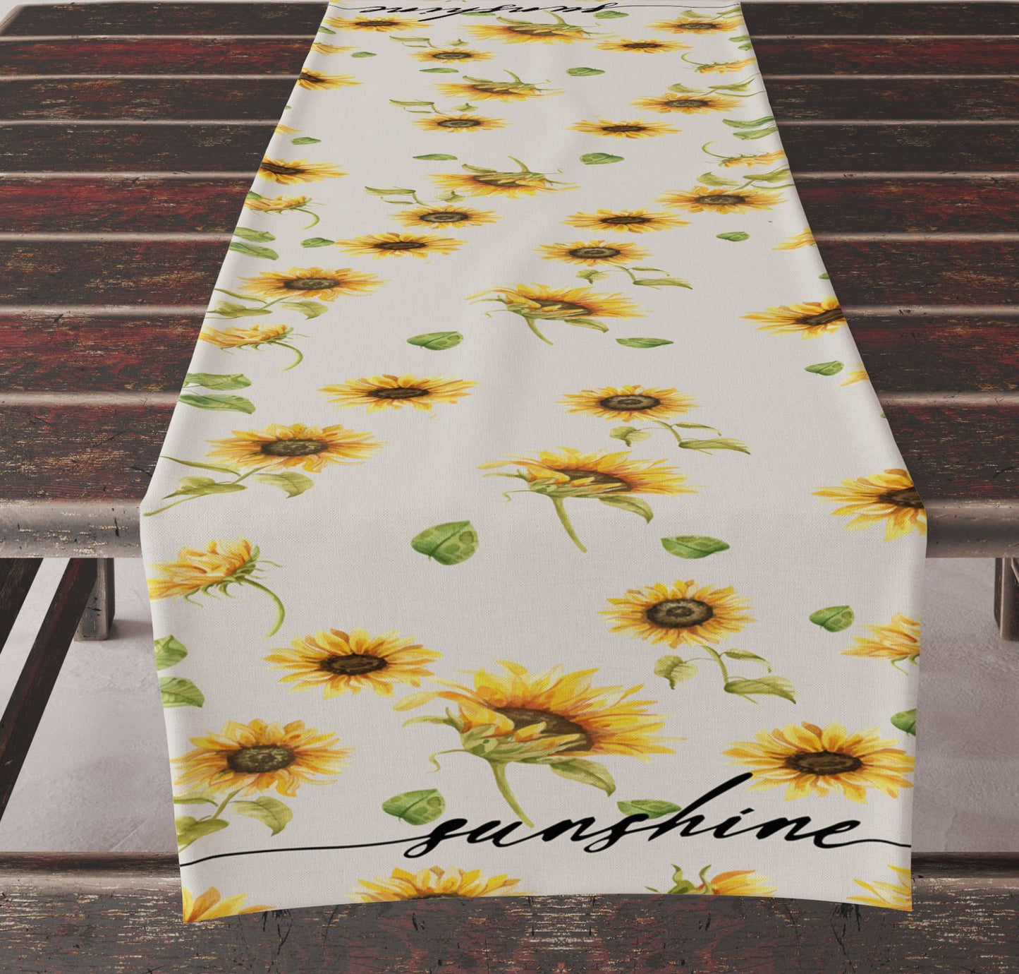 Spring And Summer Sunflower Printing Table Runner Summer Lemon Flower