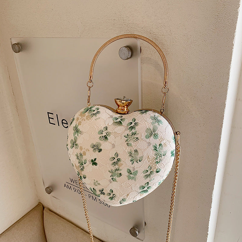 Bolso bandolera con cadena floral dulce Bolso tote de moda