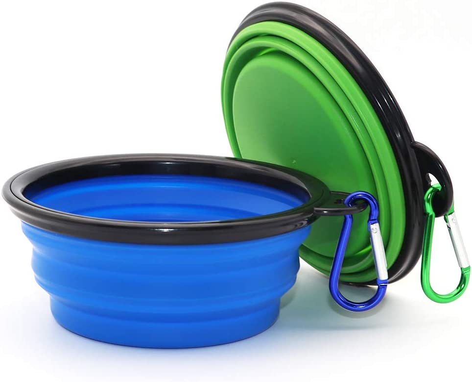 350 And 1000ML Dog Bowls Folding Silicone Puppy Food Container Portable Cat Water Feeder For Travel Walking Pet Supplies