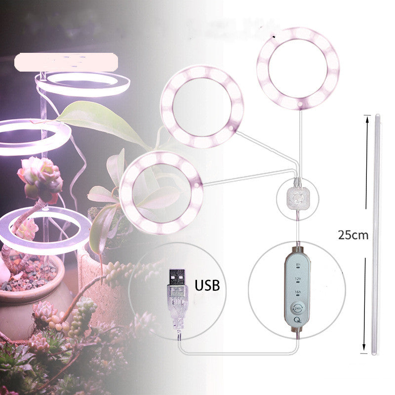 Luz LED de cultivo de espectro completo, lámpara de cultivo Phyto, lámpara USB Phyto para iluminación de crecimiento de plantas para plantas de interior