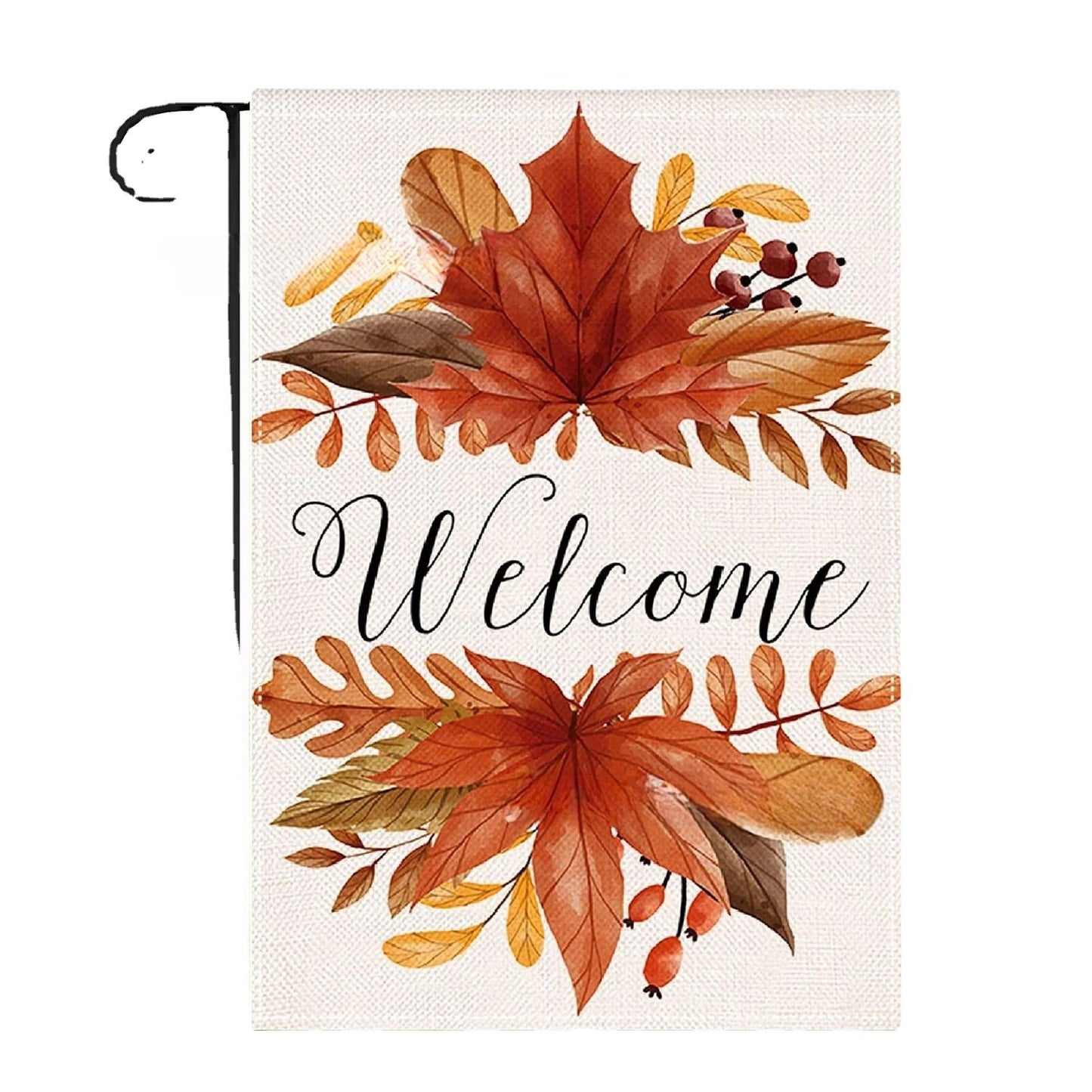 Thanksgiving Garden Banner Unique Pumpkin Flower Decoration Double-sided Printing Flag