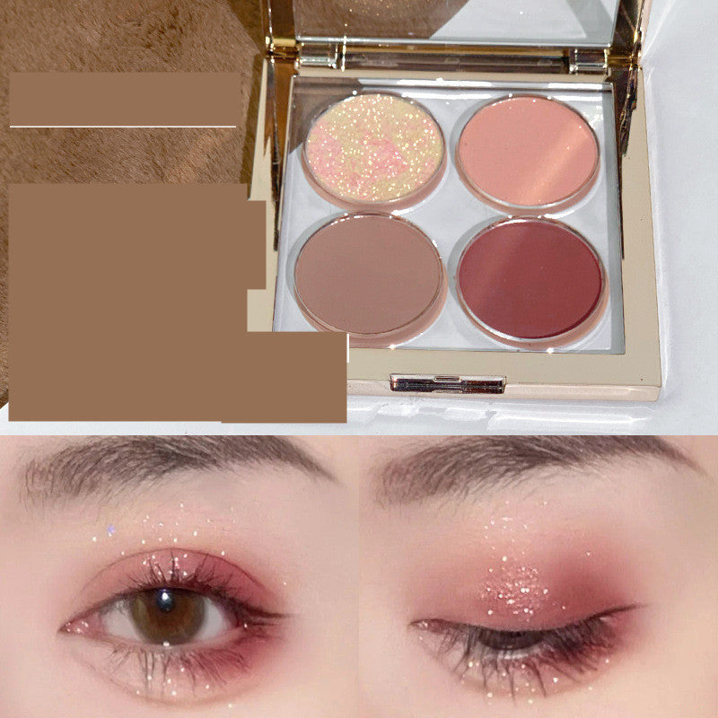 Four-color Eyeshadow Palette Female Beginner's Small Plate Portable