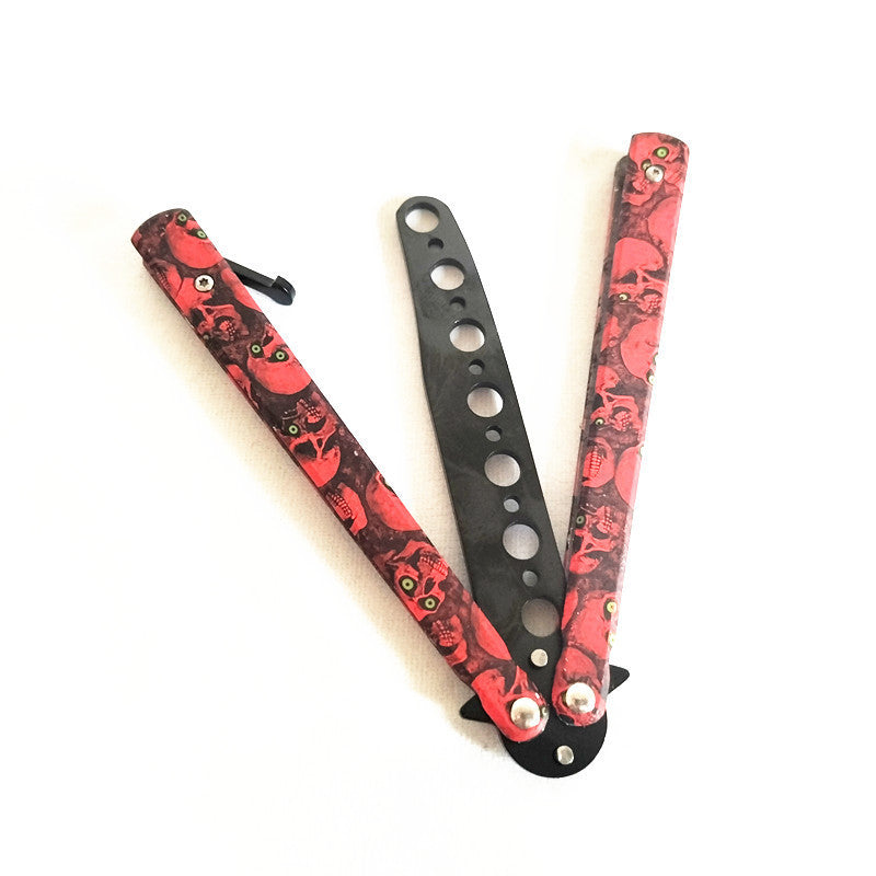 3D Skull Butterfly Knife Exercise Tool