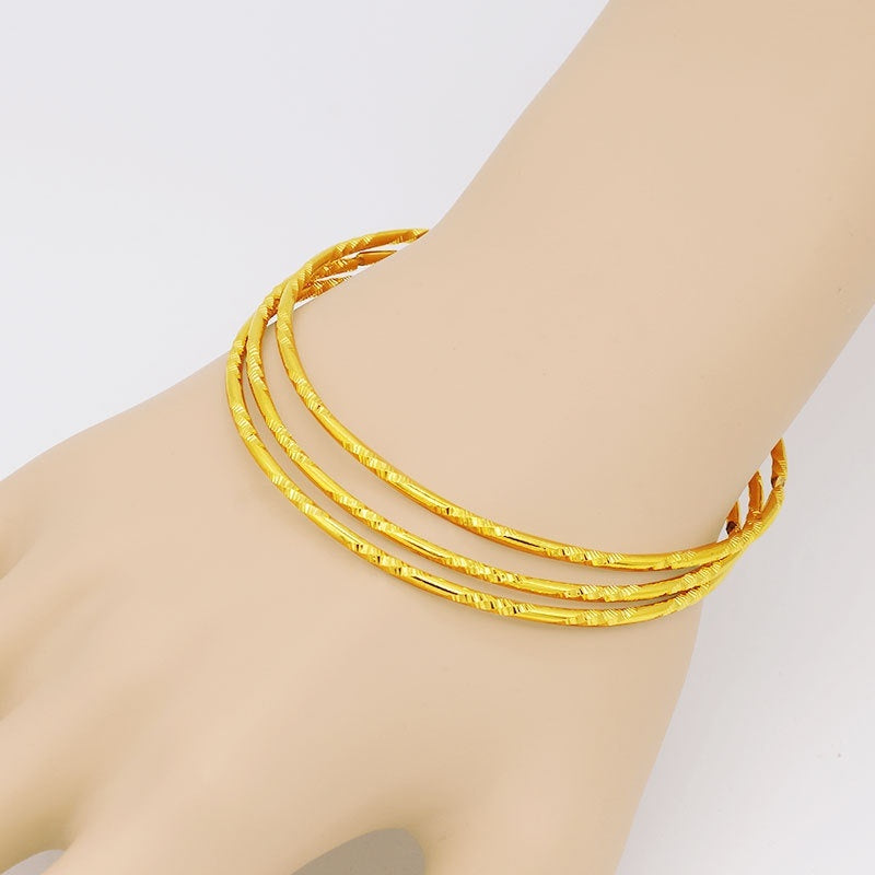 Alluvial Gold Bracelet Women's Non-fading Fine Circle