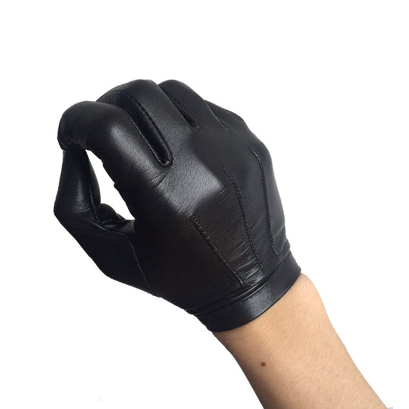 Men's Autumn And Winter Fleece-lined Warm Sheepskin Gloves