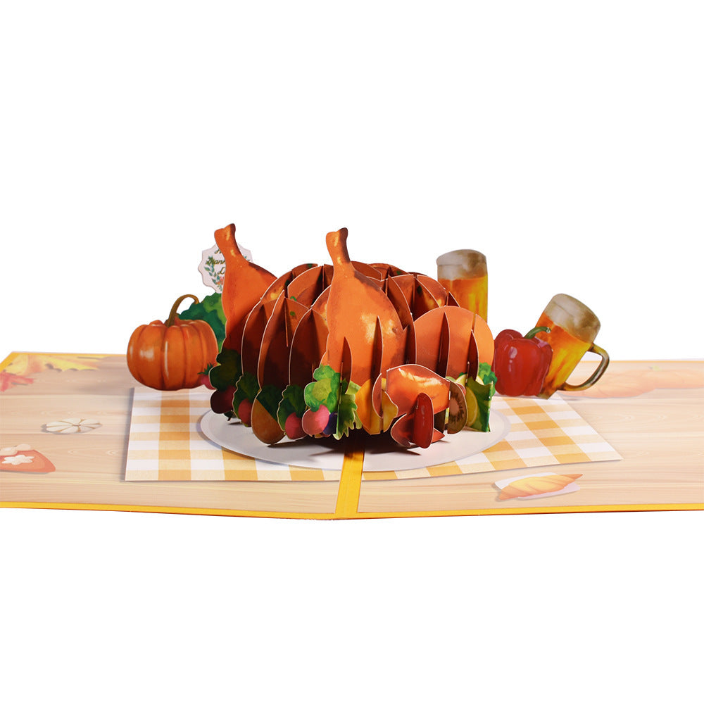 Thanksgiving Card 3D Holiday Greeting