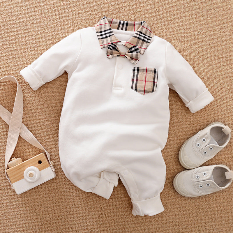 Gentleman's Baby Clothes, Long-sleeved Baby Clothes, Gentleman's Romper