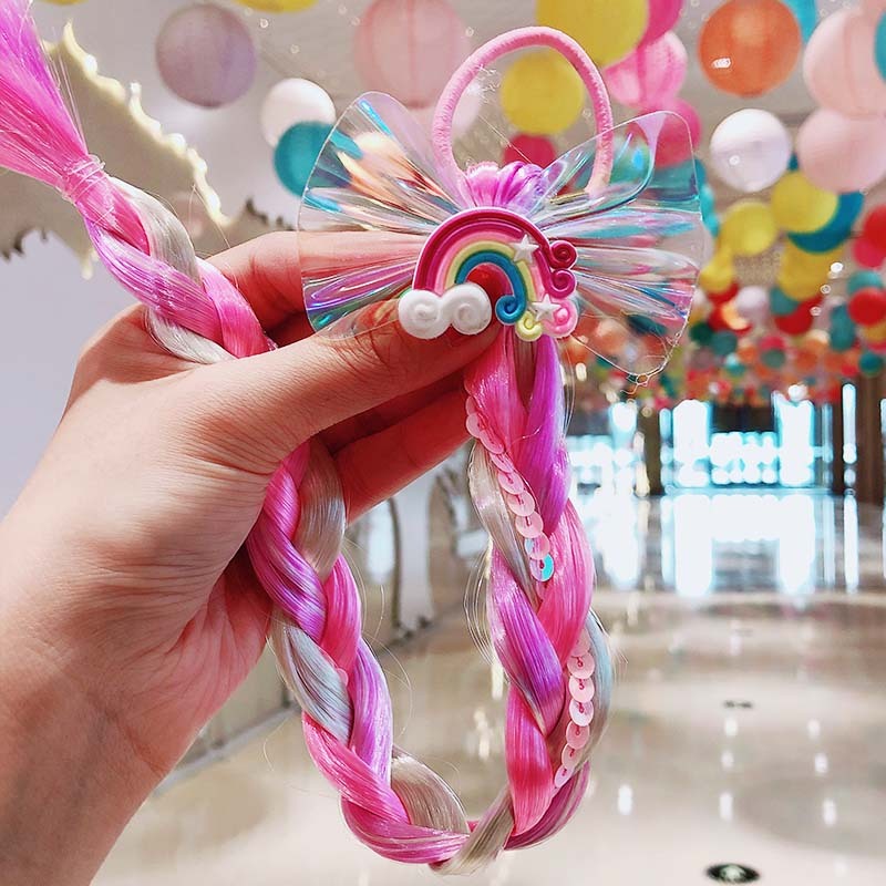 Children's Cartoon Unicorn Color Hair Rope