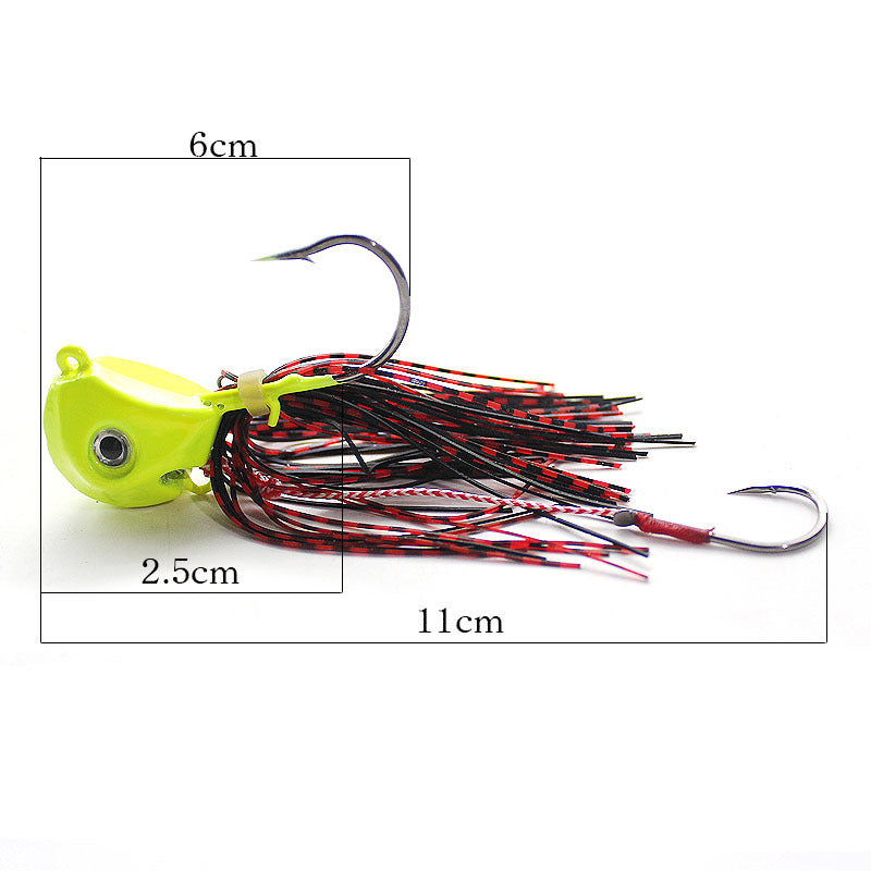 Double Hook Lead Head Beard Lure Bait For Boat Fishing