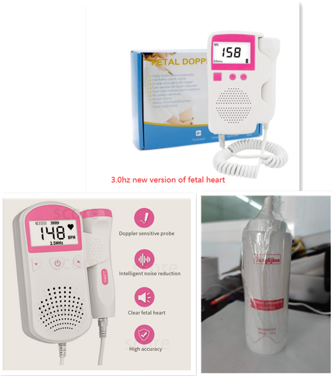 Monitor de frecuencia cardíaca fetal, detector de frecuencia cardíaca con sonido fetal para bebés, embarazo en casa