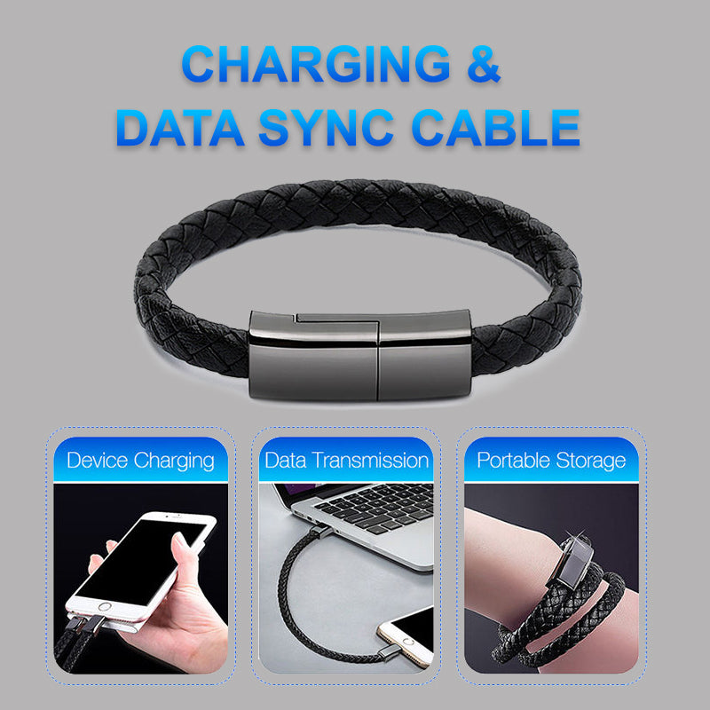 Nuevo cargador de pulsera Cable de carga USB Cable de carga de datos para IPhone14 13 Max Cable USB C para teléfono Micro Cable