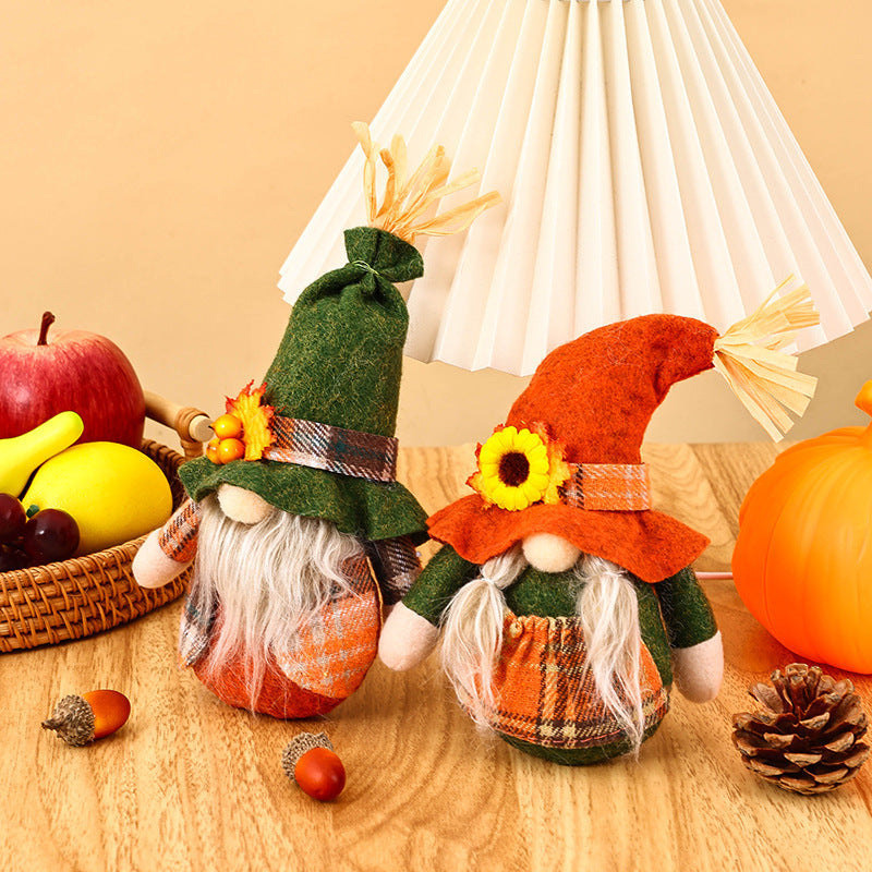 Thanksgiving Day Faceless Old Man Doll Doll Small Size Harvest Festival Doll Gift Domestic Ornaments