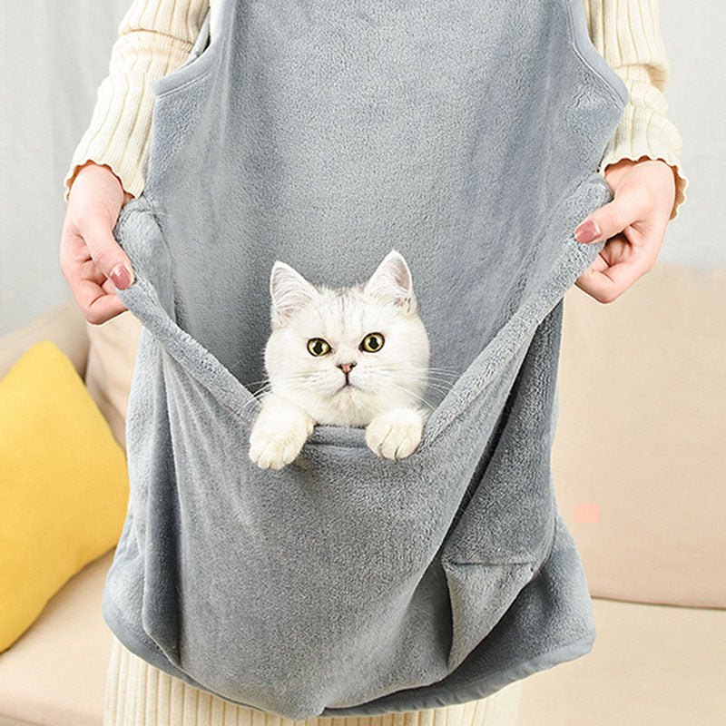 Touch The Cat Clothes Pets Apron Non-stick Anti-grab Soft Plush Camisole Pinafore For Pets