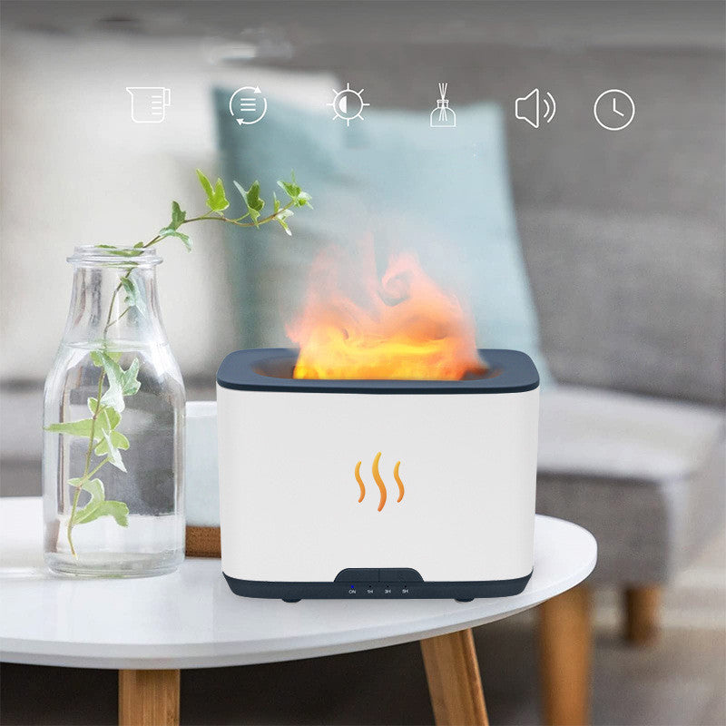 Nuevo Humidificador de aromaterapia con llama, escritorio doméstico de gran capacidad,