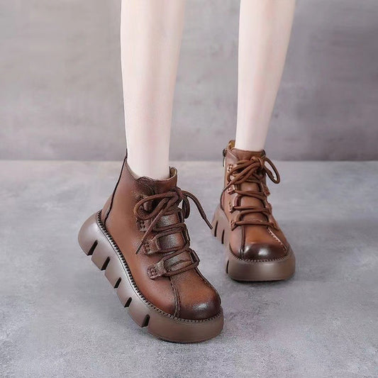 Botas de nieve gruesas Muffin para mujer con forro polar