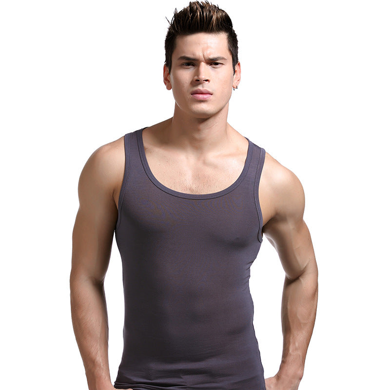 Men's Underwear Thin Tank-top Sports Workout Elastic Bottoming Shirt