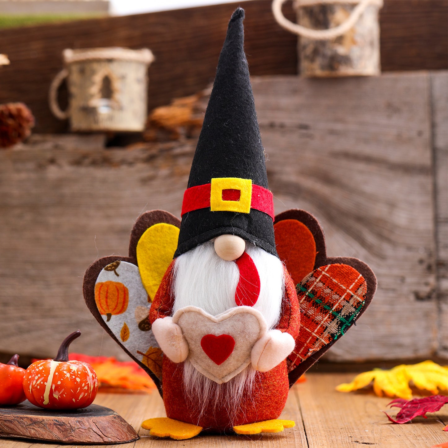 Thanksgiving Harvest Turkey Faceless Doll Decorative Ornament