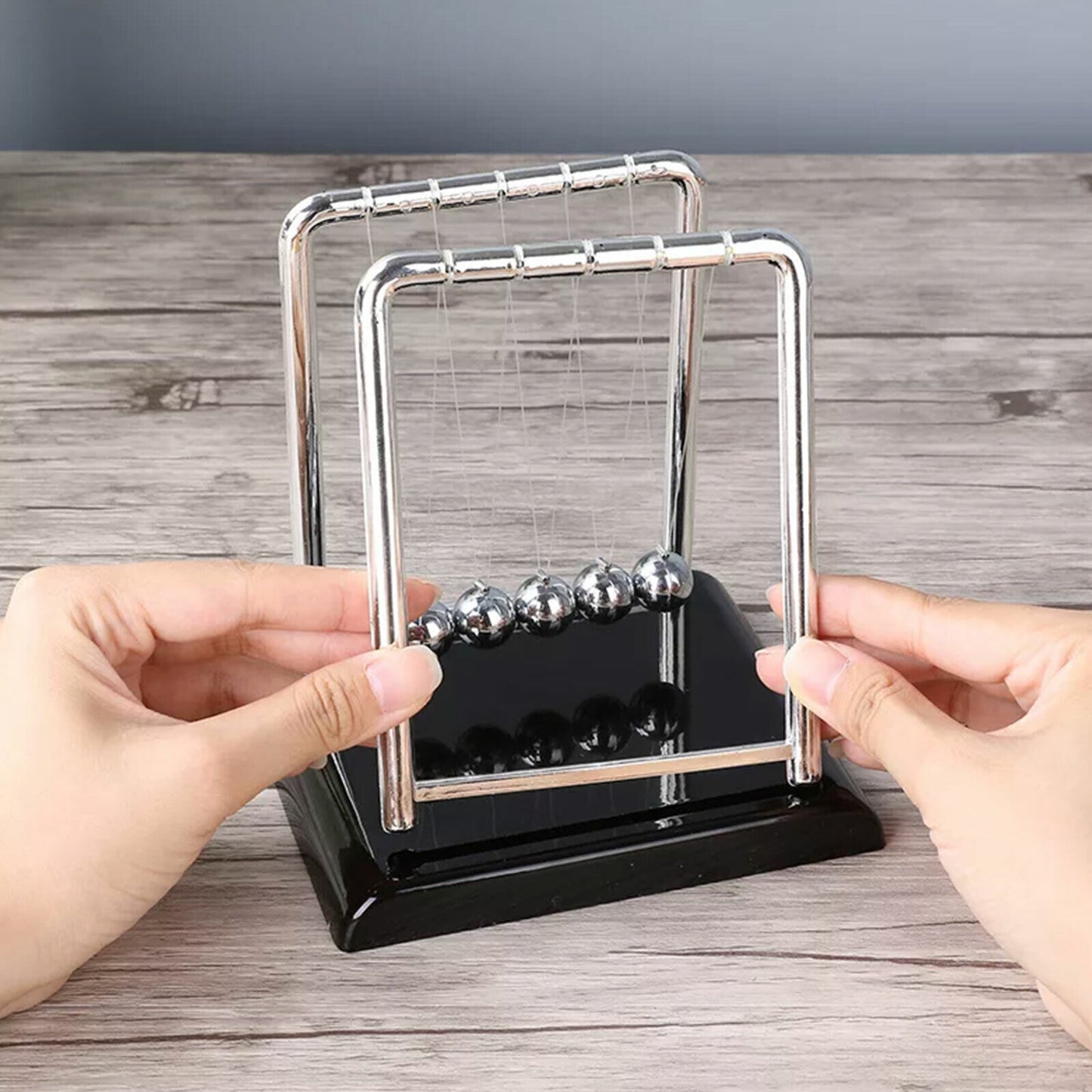 Newtons Cradle Steel Balance Ball Física Ciencia Péndulo Desarrollo Temprano Educativo Escritorio Juguete Regalo Decoración de OficinaNewtons Cradle Péndulo Balance Ball Movimiento Perpetuo Física Decoración Regalo