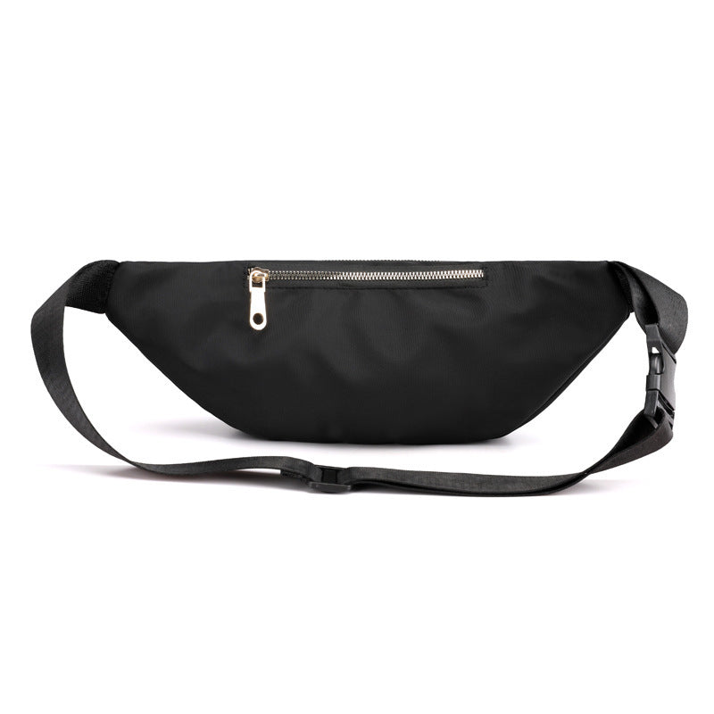 Bolso bandolera de nailon de color liso para mujer, bolso de cintura multifuncional