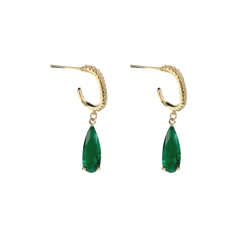 New Fashion Emerald Diamond Earrings