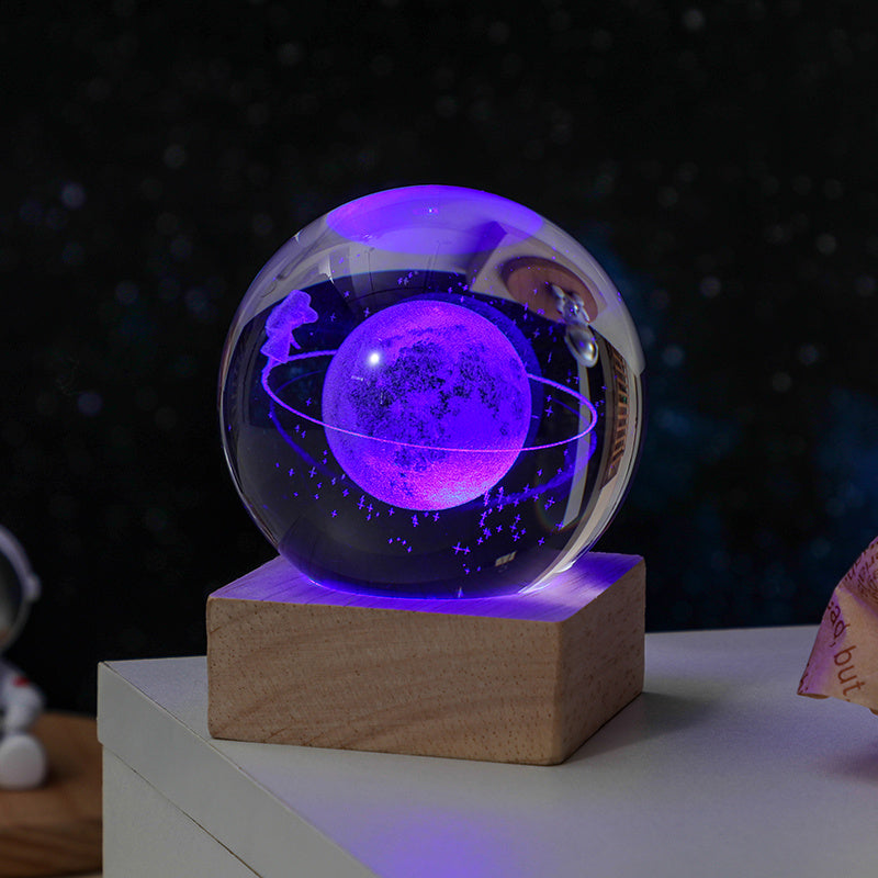 Luminous Crystal Ball Small Night Light Cure Computer Desktop Ornaments