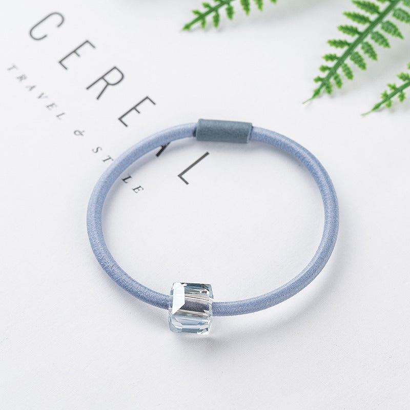 Simple Graceful Summer Hair Band Female Summer Square Rubber Band