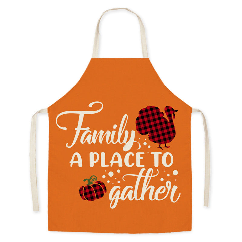 Thanksgiving Apron Turkey Pumpkin Creative Kitchen