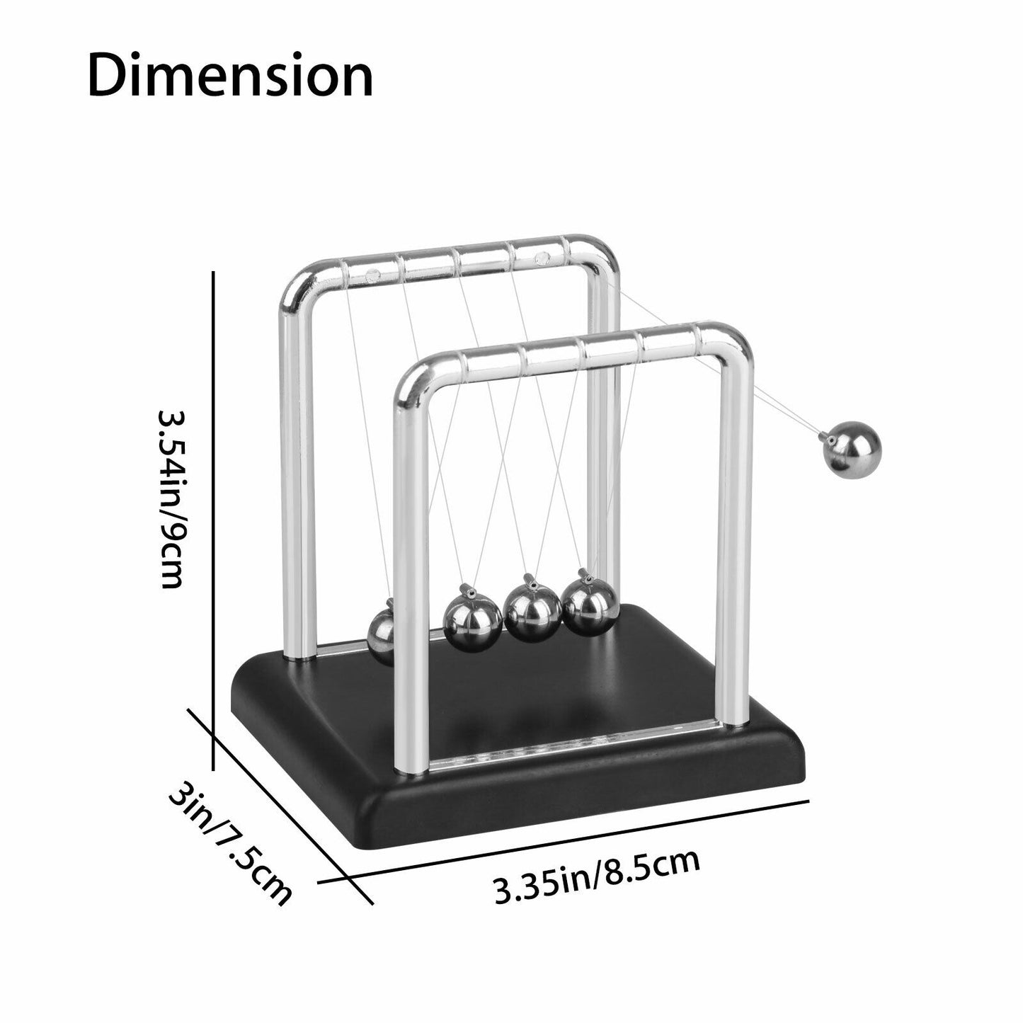 Newtons Cradle Steel Balance Ball Física Ciencia Péndulo Desarrollo Temprano Educativo Escritorio Juguete Regalo Decoración de OficinaNewtons Cradle Péndulo Balance Ball Movimiento Perpetuo Física Decoración Regalo